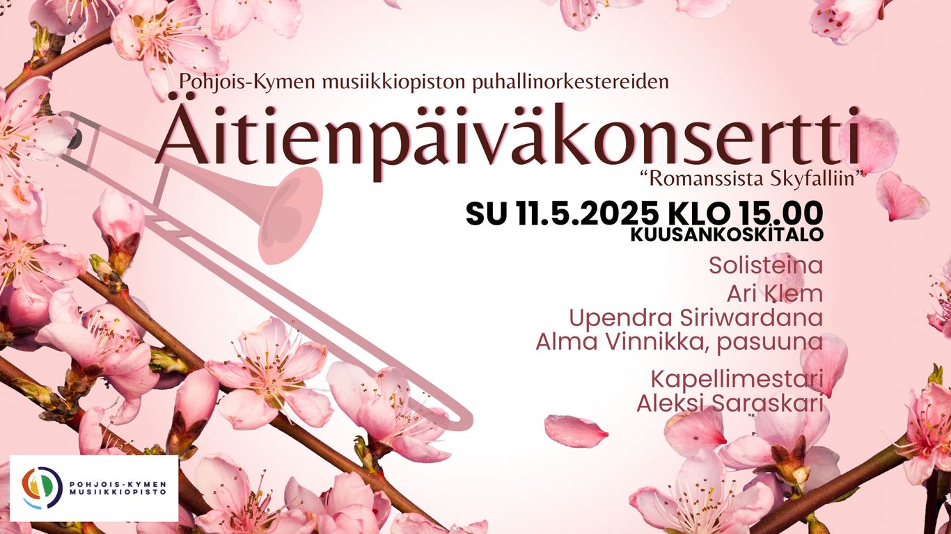 PKMOn puhallinorkestereiden Äitienpäiväkonsertti "Romanssista Skyfalliin"