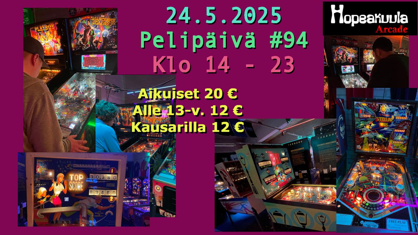 Pelipäivä flipperihallilla