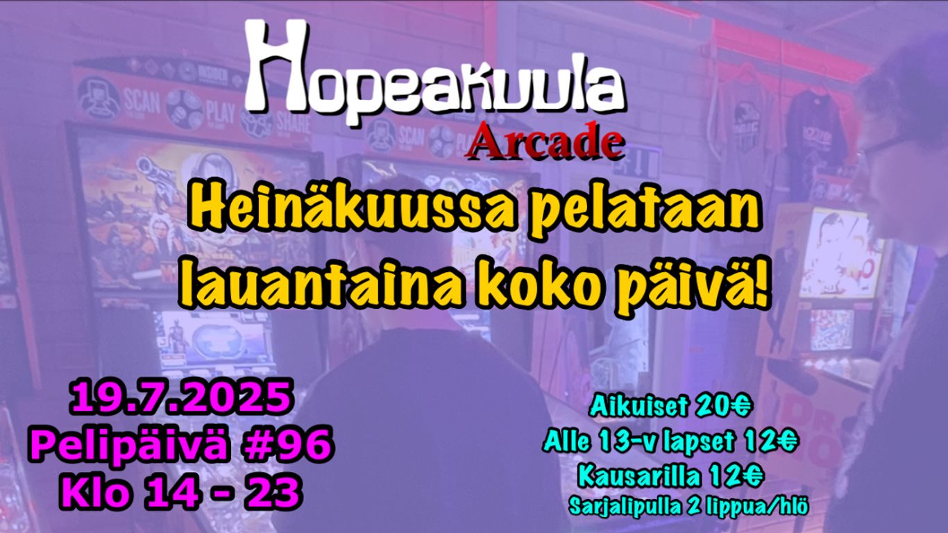 Pelipäivä flipperihallilla