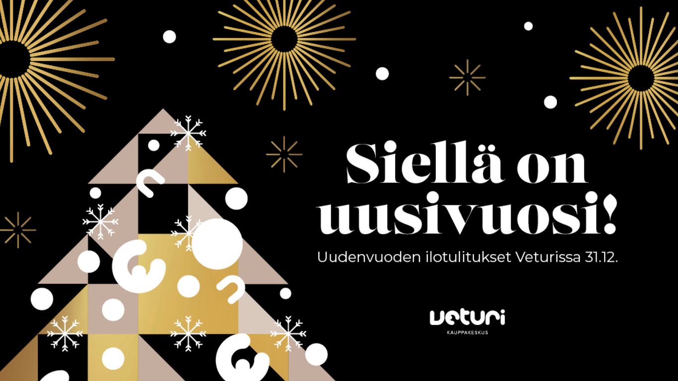 Uudenvuoden tapahtuma & ilotulitukset Veturissa 31.12.