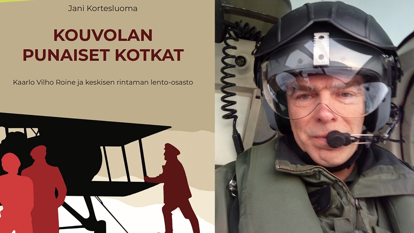 Kirjan kansikuva ja henkilökuva Jani Kortesluomast