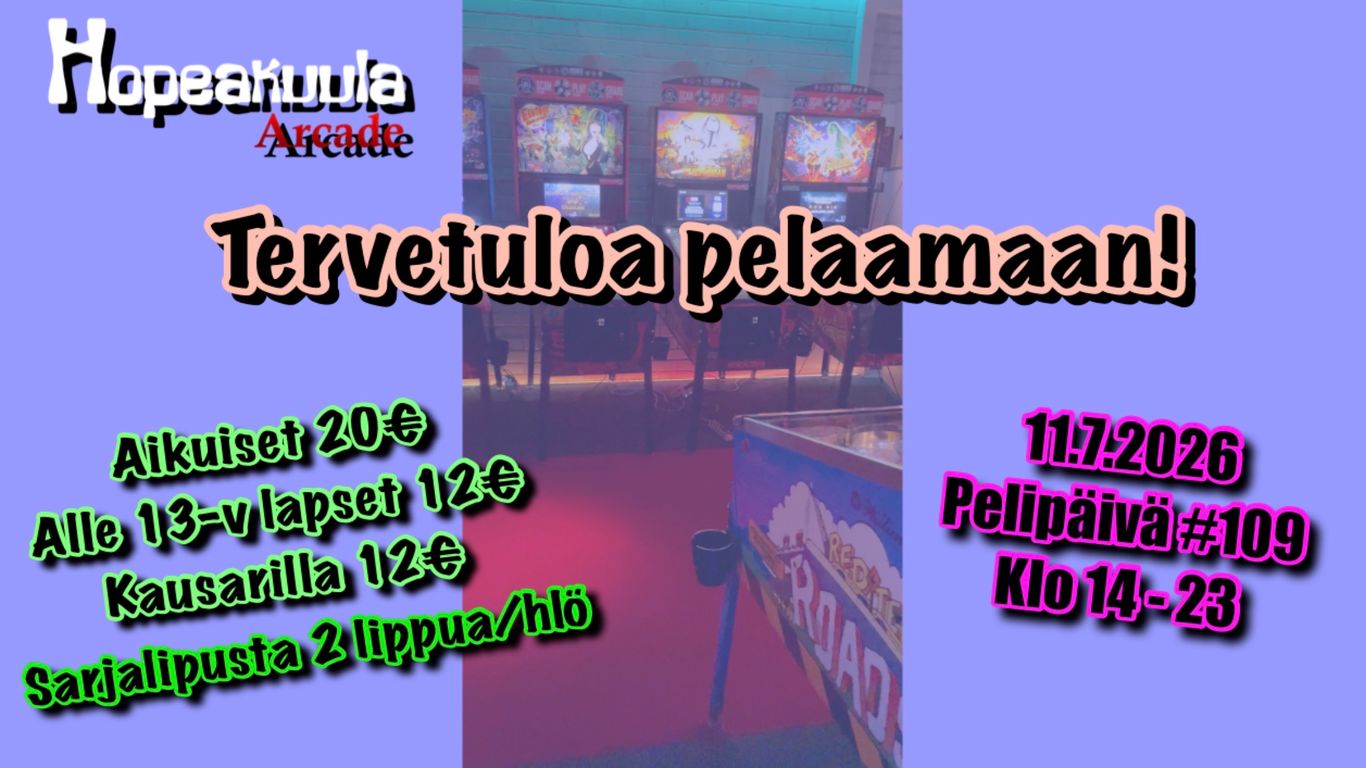 Lilan väristä taustaa vasten keskellä kuva pelihal