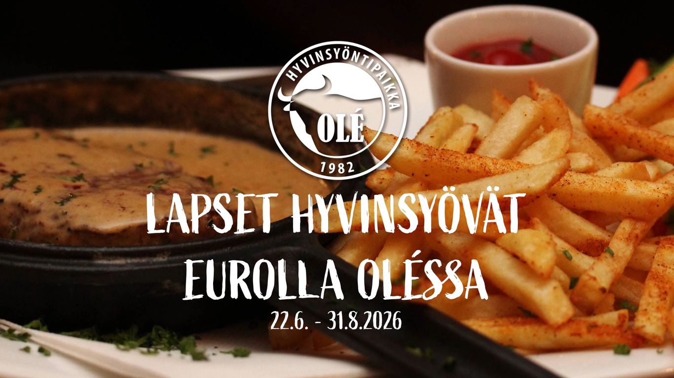 Lasten pihviannos, mehevä pihvi & ranskalaisia.