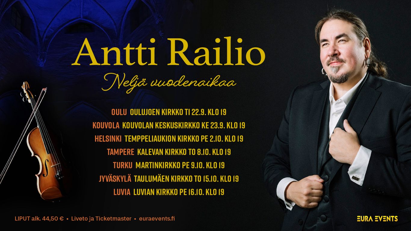 Antti Railio - Neljä vuodenaikaa konserttiesite
